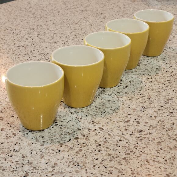 IMUSA 5 Yellow Espresso Demitasse Coffee Stoneware 2.5oz Handled Cup Set✨️2.5in - Picture 5 of 7